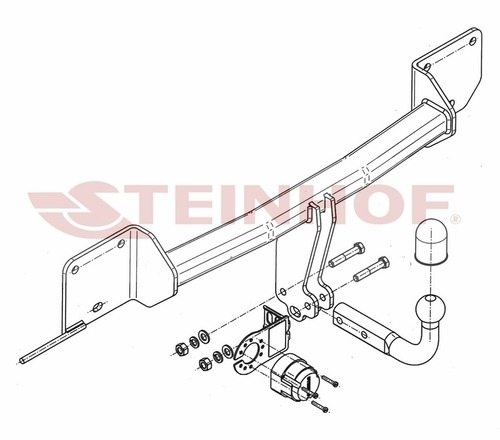 Фаркоп Steinhof для BMW X1 E84  (Mk.I) 2009-2015 Шар А