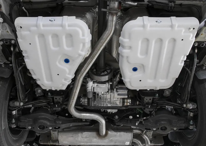 Защита алюминиевая Rival для топливного бака Audi Q3 II (вкл. Sportback) 4WD 2018-2022 фото 2