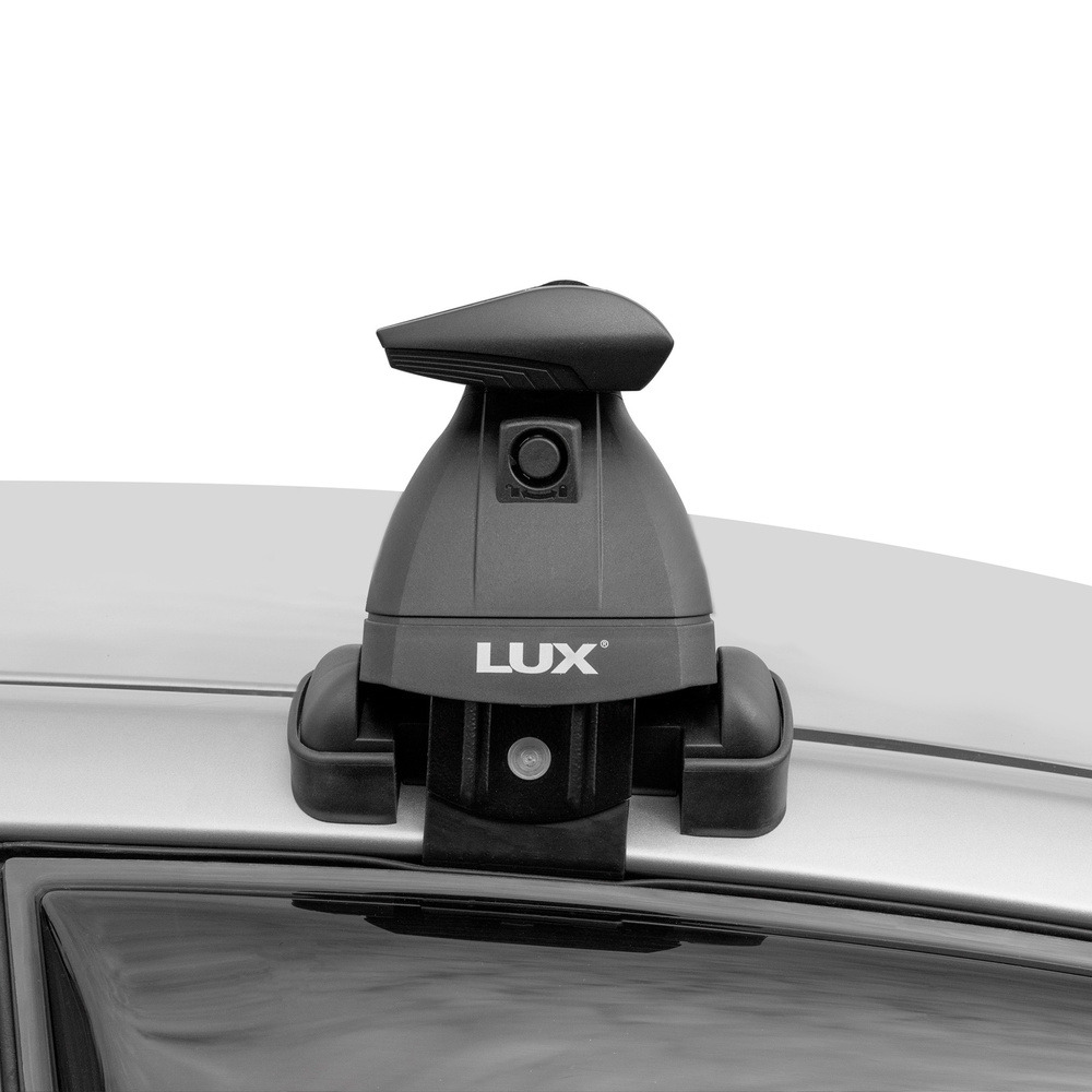 Багажник модельный на гладкую крышу LUX БК3 крыловидные дуги черные фото 3