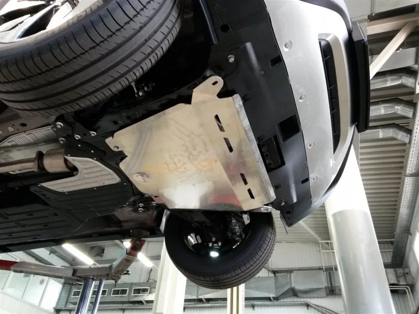 Защита алюминиевая АВС-Дизайн для картера и КПП Honda CR-V IV 2015-2016 фото 2