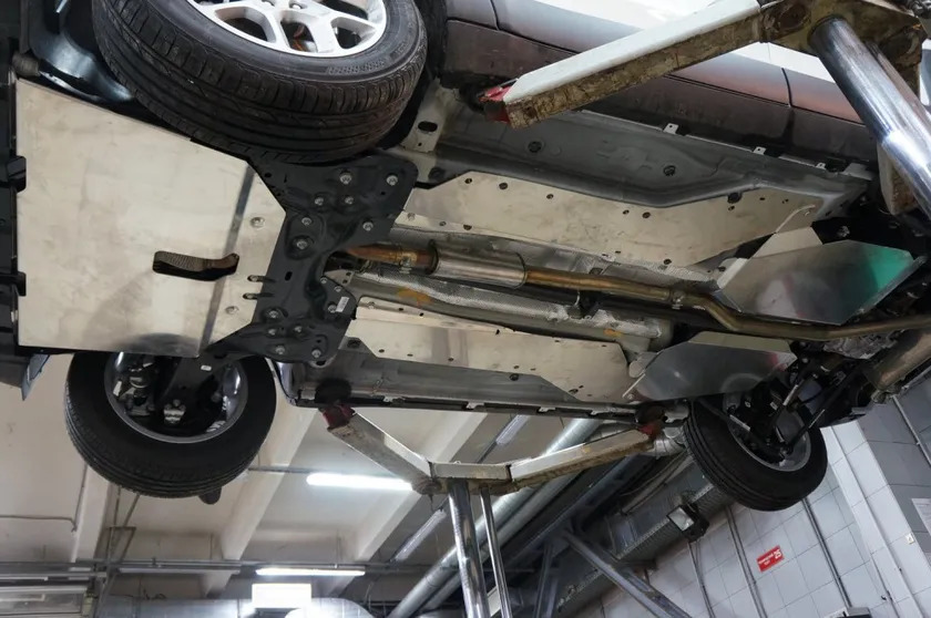 Защита алюминиевая АВС-Дизайн для топливного бака Jeep Renegade 2014-2022