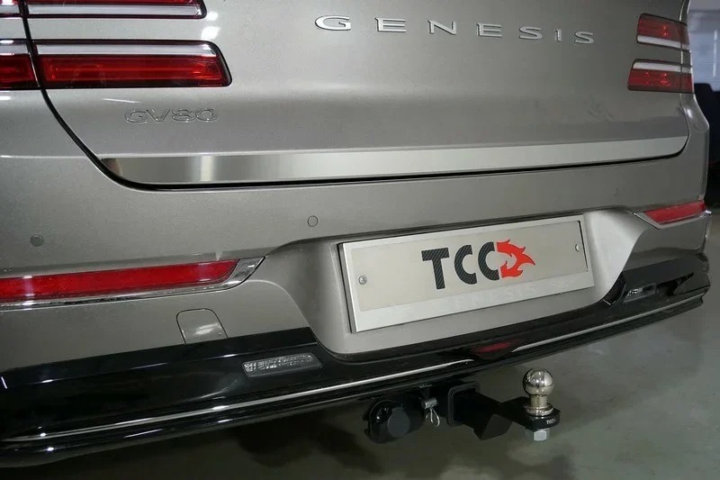 Фаркоп оцинкованный ТСС для Genesis GV80 (Mk.I) (бензин) 2020- нерж. шар Е фото 3