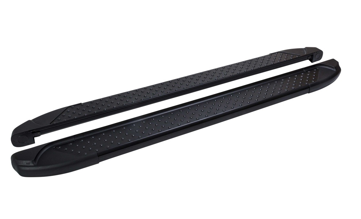 Пороги алюминиевые Сan Otomotiv Sapphire Black для Citroen Jumpy и Peugeot Expert