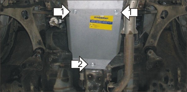 Защита алюминиевая Мотодор для КПП Subaru Outback III 2007-2009