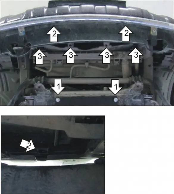 Защита Мотодор для радиатора Nissan Pathfinder R51 2010-2014 фото 3