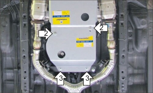 Защита алюминиевая Мотодор для РК Infiniti FX 35, 37, 50 2009-2012