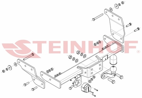 Фаркоп Steinhof для Ford Transit (Mk.V) фургон без ступеньки 2000-2014 шар F