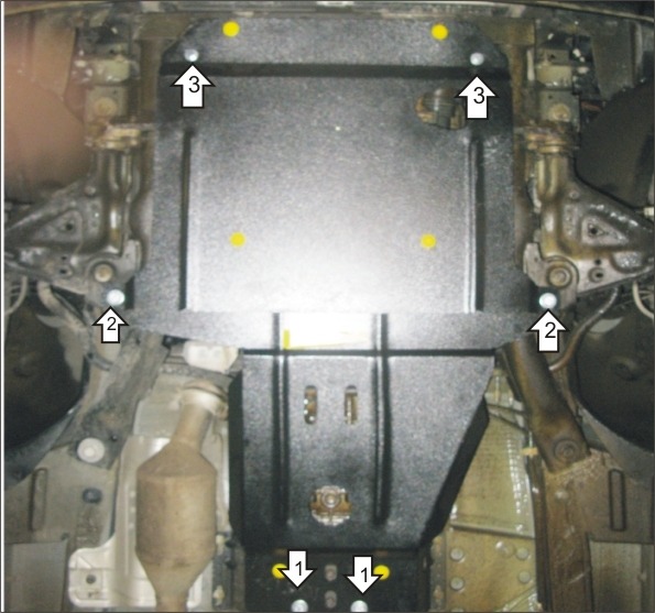Защита Мотодор для двигателя, КПП Mercedes-Benz Vito W639 RWD рестайлинг 2009-2014