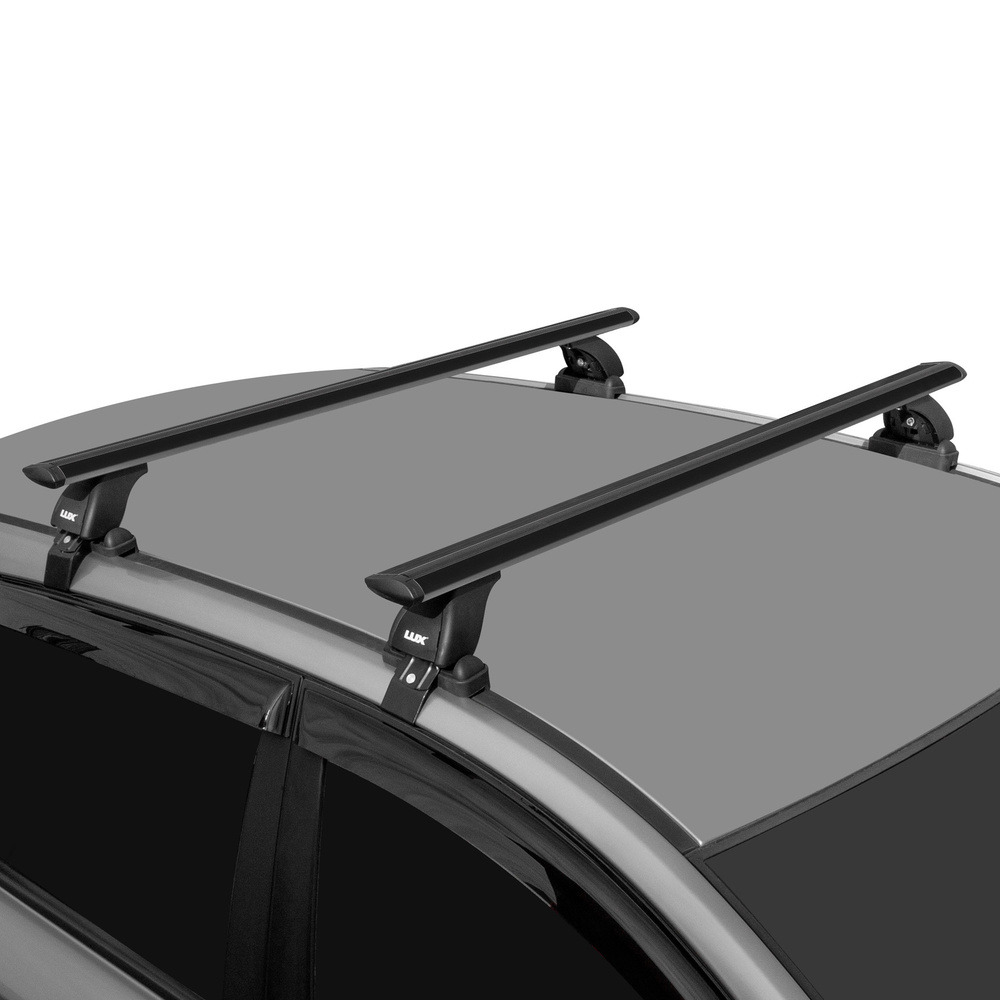 Багажник модельный на гладкую крышу LUX БК1 крыловидные дуги черные фото 7