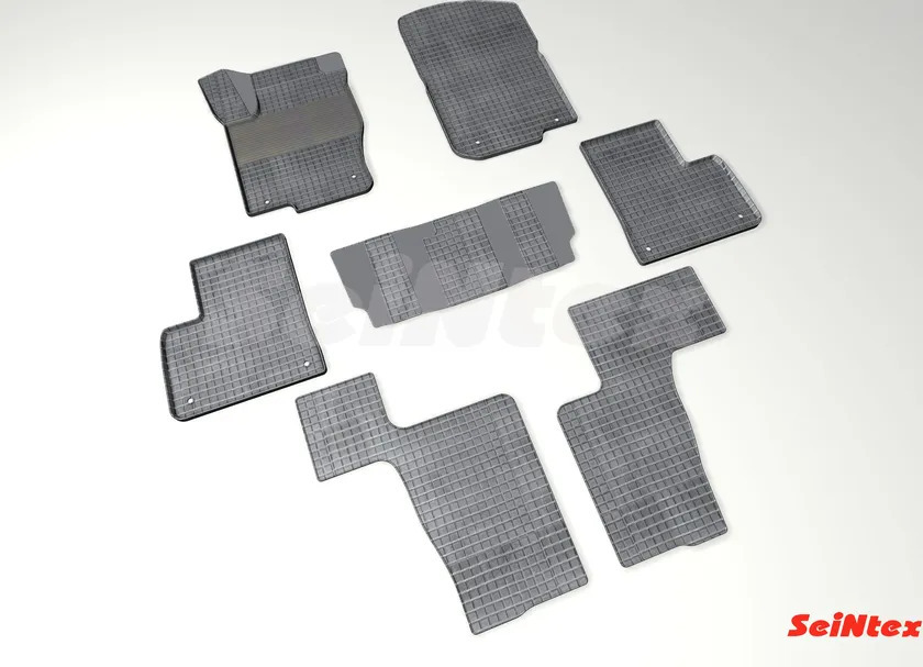 Коврики резиновые Seintex с узором сетка для салона Mercedes-Benz GL-Класс X166 2012-2019