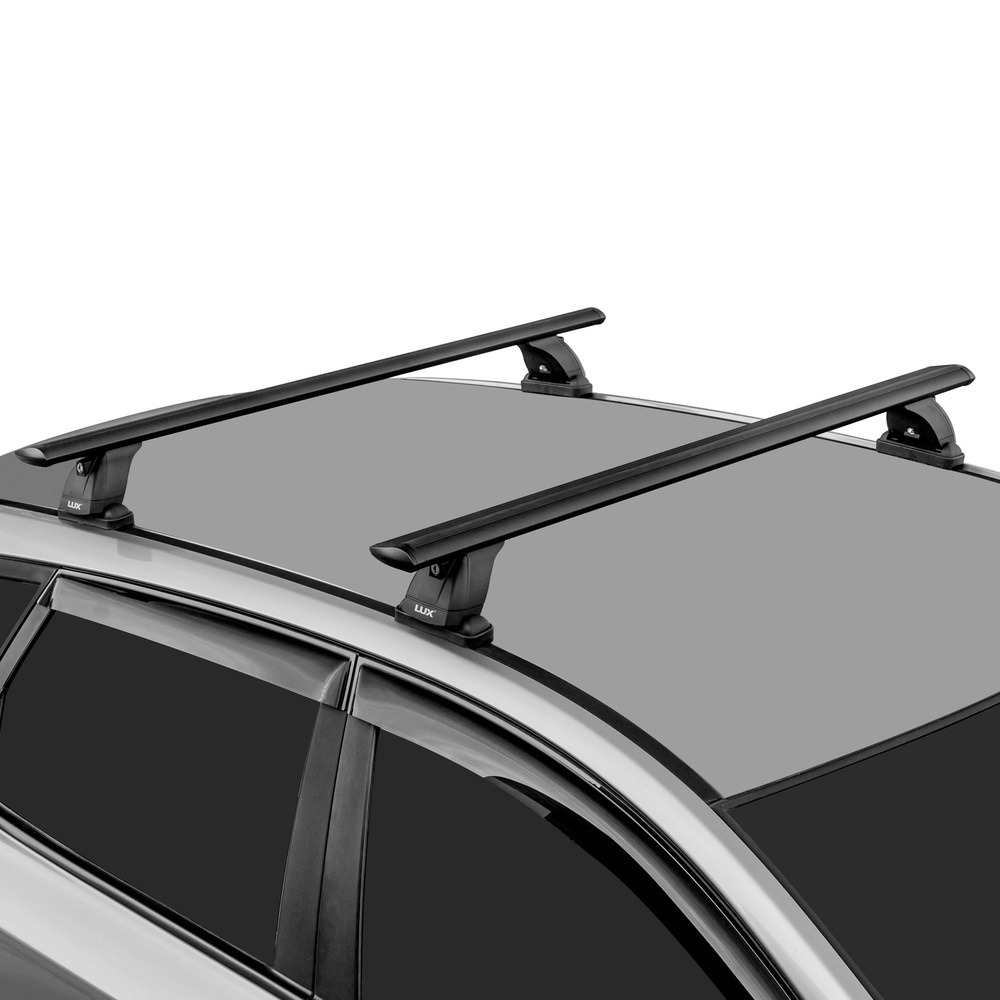 Багажник модельный в штатные места LUX БК3 крыловидные дуги черные фото 3
