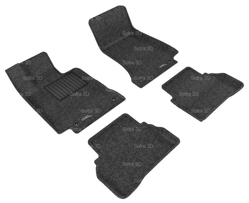 Коврики салона текстильные MB W205 C-Class  LINER 3D Lux с бортиком черные