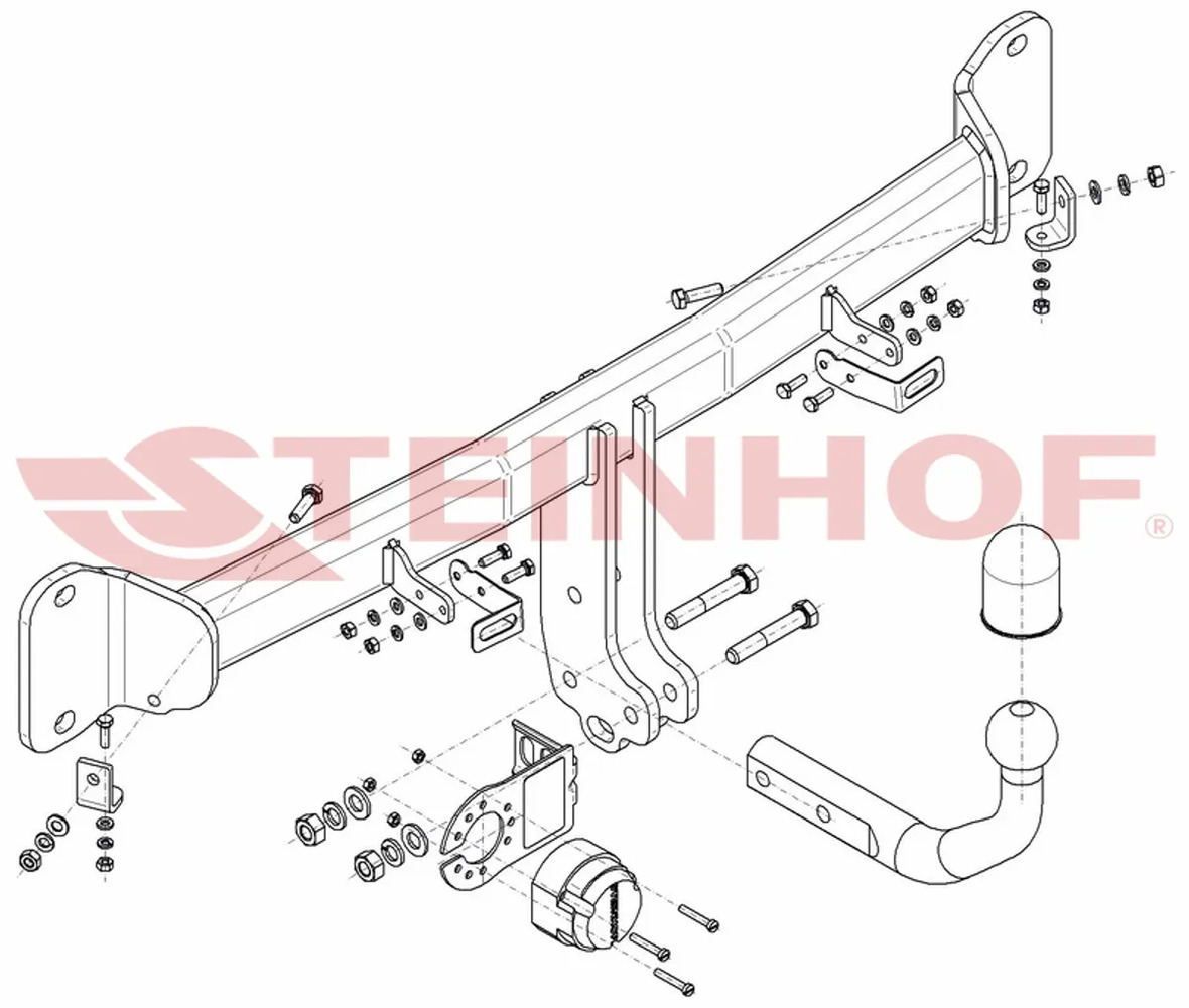 Фаркоп Steinhof для BMW 5-Series E60 / E61 (Mk.V кроме M5) 2003-2010 Шар А