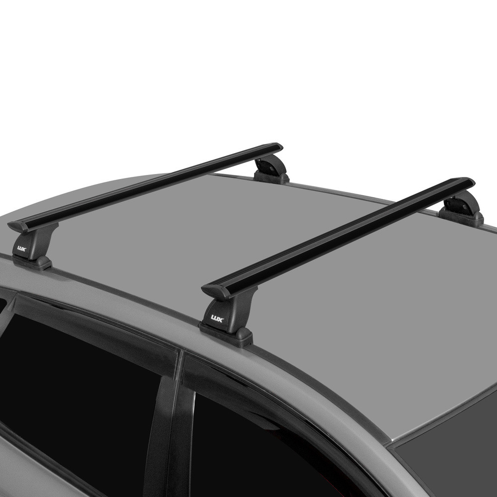Багажник модельный в штатные места LUX БКШМ крыловидные дуги черные фото 3