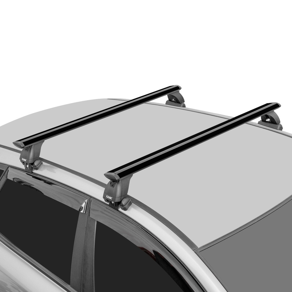 Багажник модельный на гладкую крышу LUX БК3 крыловидные дуги черные фото 7