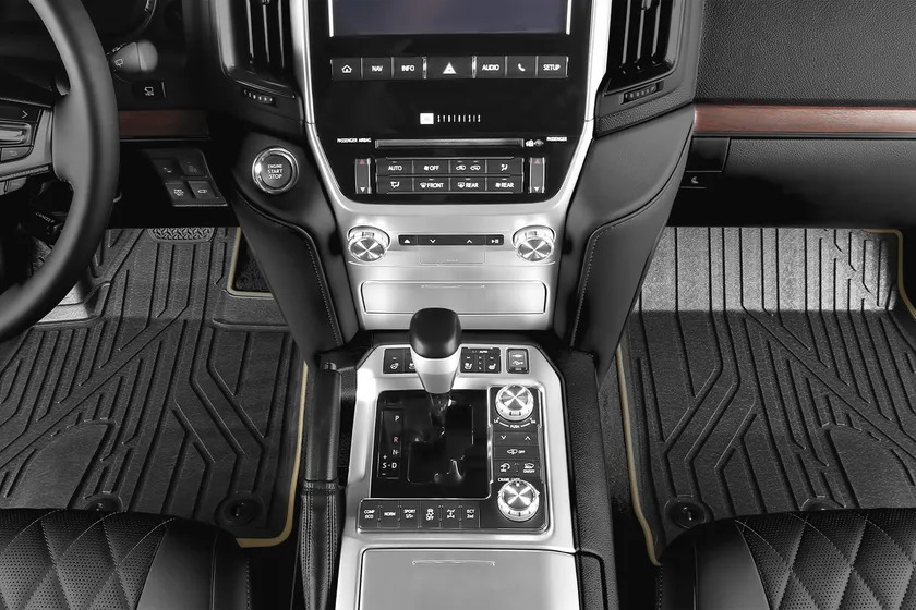 Коврики KVEST 3D для салона Toyota Land Cruiser 200 рестайлинг 2015-2022 Черный, бежевый кант фото 5