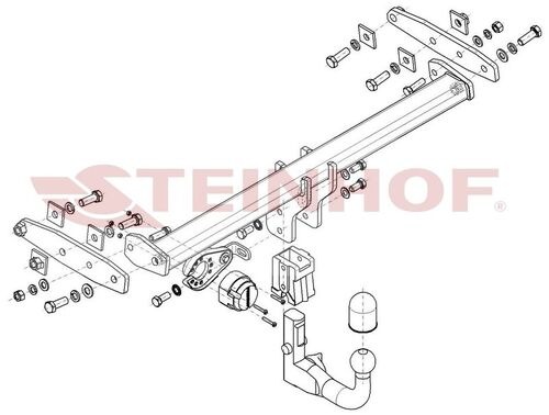 Фаркоп Steinhof для Volvo XC60 DZ (Mk.I), кроме R-Design 2008-2012, 2012-2017 шар V