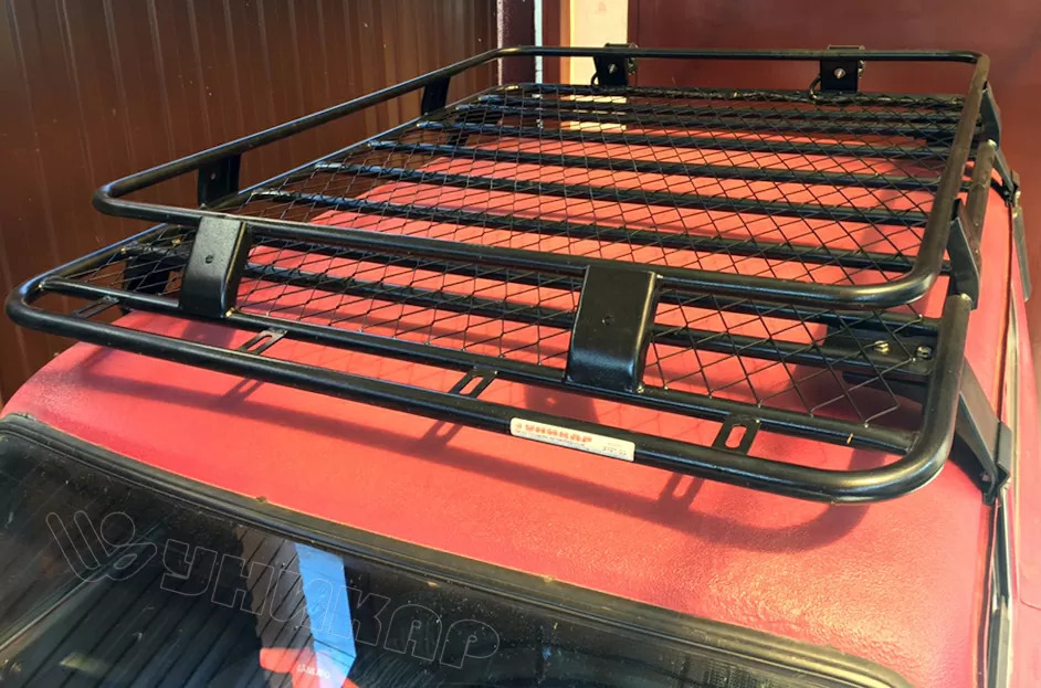 Багажник экспедиционный УНИКАР для ВАЗ 2121 с сеткой на водостоки фото 2