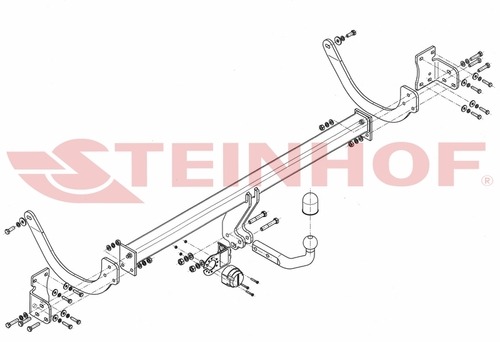 Фаркоп Steinhof для Citroen C5 RW (Mk.II) универсал (кроме 2.2 HDI / 3.0HDI) 2008-2017 Шар А