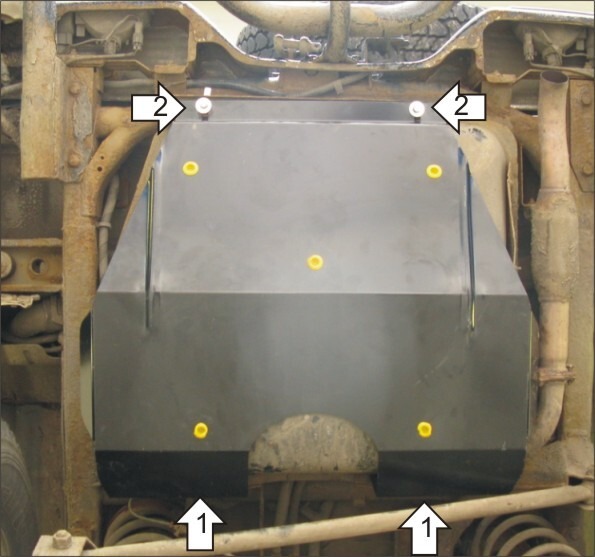 Защита Мотодор для топливного бака Hyundai Galloper 1998-2003