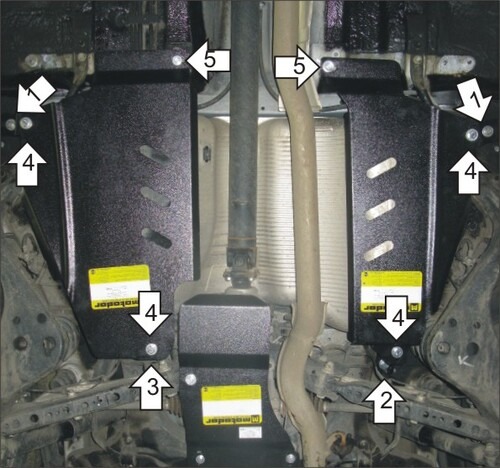 Защита Мотодор для бензобака Nissan X-Trail T31 2007-2014