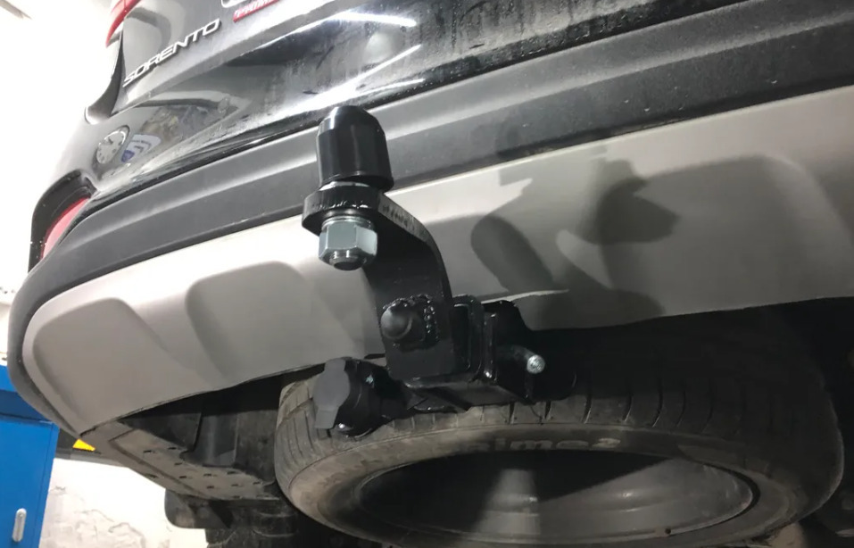 Фаркоп TowRus для Kia Sorento Prime UM (Mk.III) 2015-2020/ Hyundai Santa Fe TM (Mk.IV) 2018-2021 шар Е (система антистук) фото 7