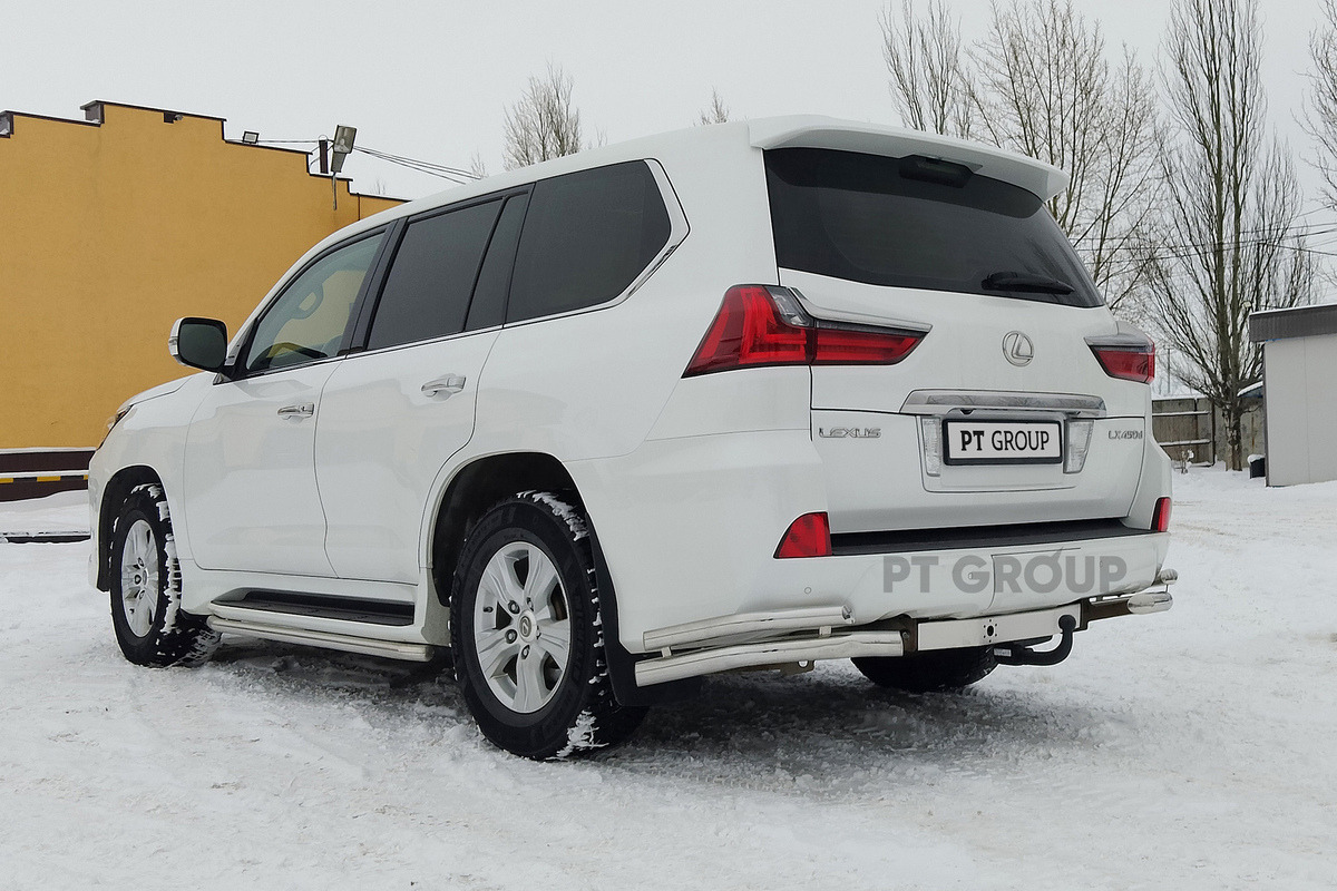 PT GROUP Фаркоп с нержавеющей накладкой Toyota Land Cruiser 200 (Mk.XI) 2007-2021/ Lexus LX J200(Mk.III) 2007-2022 шар AV фото 8