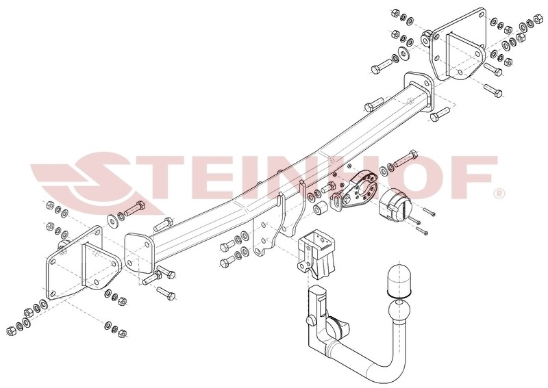Фаркоп Steinhof для Mercedes EQS V297 (Mk.I) 2021- шар V