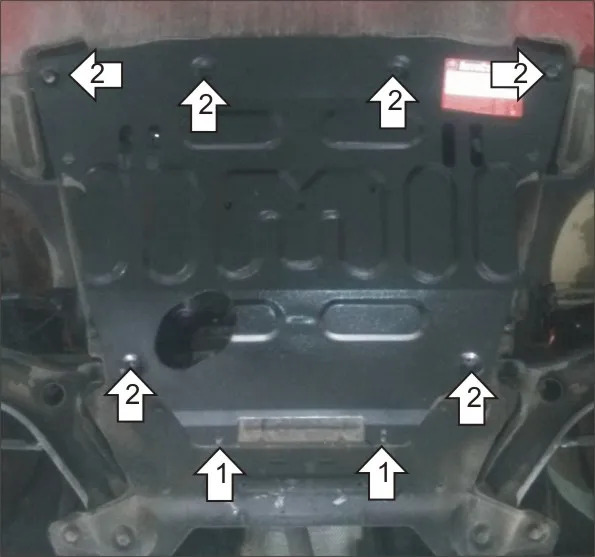 Защита Мотодор усиленная для картера и КПП Lada Vesta, Vesta Cross 2015-2022 фото 3