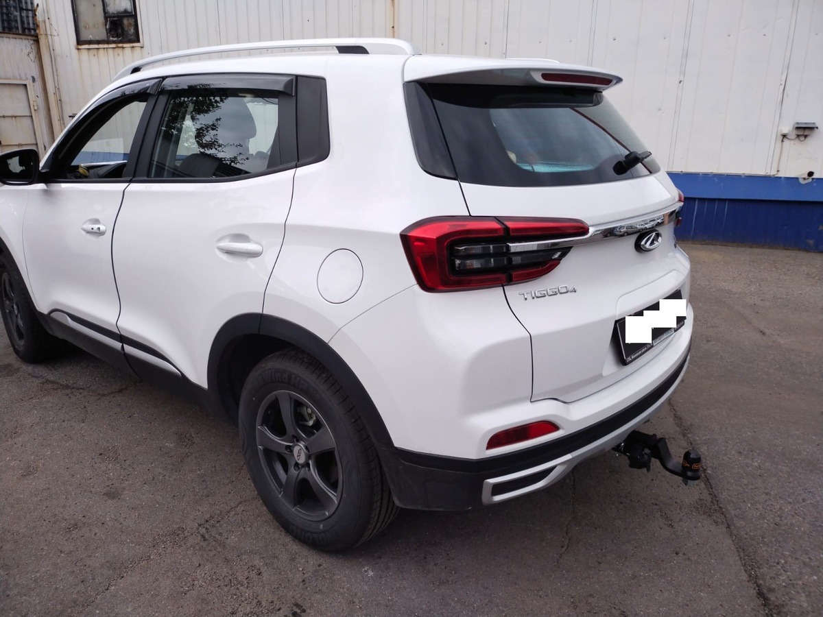 Фаркоп TCC для Chery Tiggo 4 Pro T19FL (Mk.I) 2022-2024 Шар E (оцинкованный шаровый узел под американский квадрат с нержавеющим шаром)  фото 4