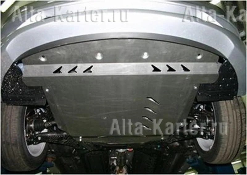 Защита алюминиевая АВС-Дизайн для картера и КПП Hyundai Sonata VI 2010-2012 фото 2