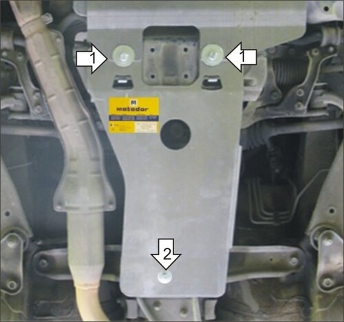Защита алюминиевая Мотодор для МКПП Subaru Forester III 2008-2012