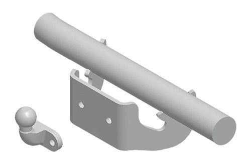 аркоп оцинкованный ТСС с накладкой с надписью Prado для Toyota Land Cruiser Prado 150 (Mk.IV) 2009-2023 шар F фото 2
