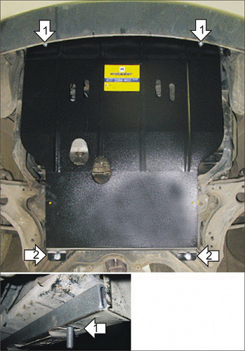 Защита Мотодор для картера, КПП Skoda Octavia A4 1996-2004