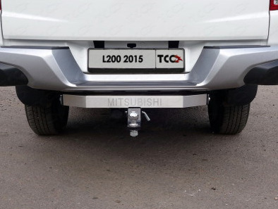 Фаркоп ТСС оцинкованный с накладкой из нерж. для Mitsubishi L200 (Mk.V) 2015-2023 шар Е фото 2