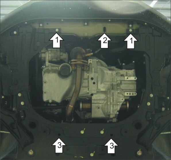 Защита Мотодор для картера, КПП Suzuki Splash 2008-2015