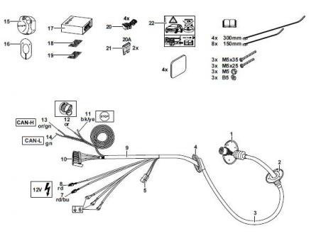 Комплект электрики фаркопа WESTFALIA для BMW X5 F15, X6 F16 13-пин