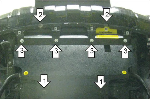 Защита Мотодор для радиатора Nissan Pathfinder R51 2010-2014 фото 2