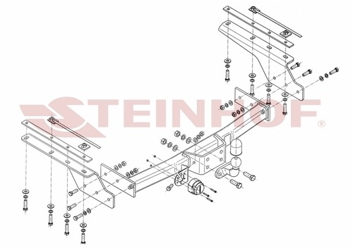 Фаркоп Steinhof для Toyota Land Cruiser Prado J90 (Mk.II) 1996-2002 Шар F
