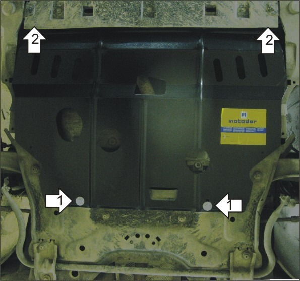 Защита Мотодор для картера, КПП Citroen Berlingo II 2008-2019