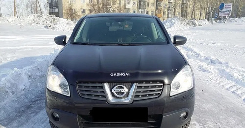 Дефлектор SIM для капота Nissan Qashqai I (с логотипом) 2007-2009