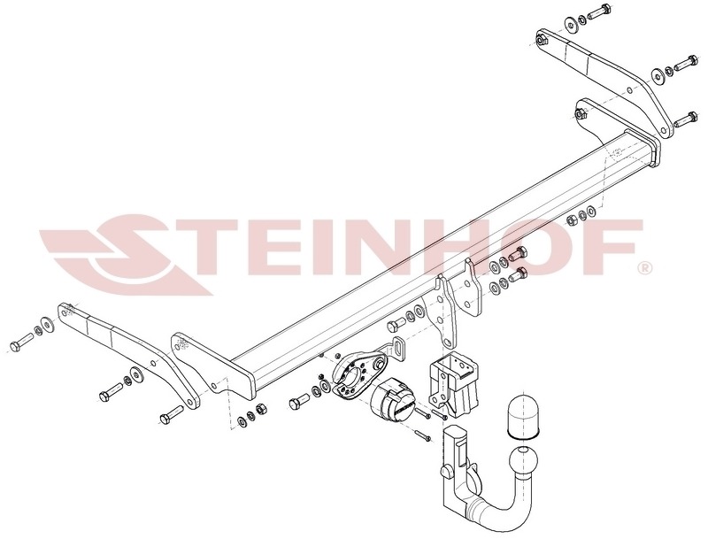 Фаркоп Steinhof для Audi A3 седан/хетчбек 8Y (Mk.IV) 2020- шар AV