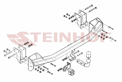 Фаркоп Steinhof для Mitsubishi Outlander GF0W (Mk.III) 2012-2022 шар А