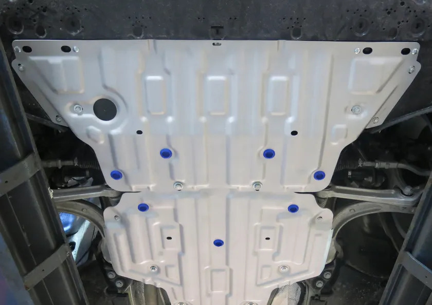Защита алюминиевая Rival для картера Audi A4 B9 АКПП 2015-2022 фото 2