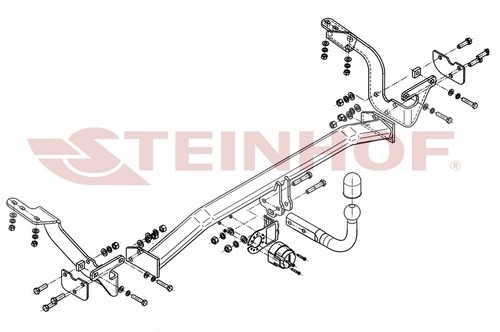 Фаркоп Steinhof для Citroen C4 Picasso UD (Mk.I) 2006-2013/ Citroen Grand C4 Picasso UA (Mk.I) 2006-2013 шар А