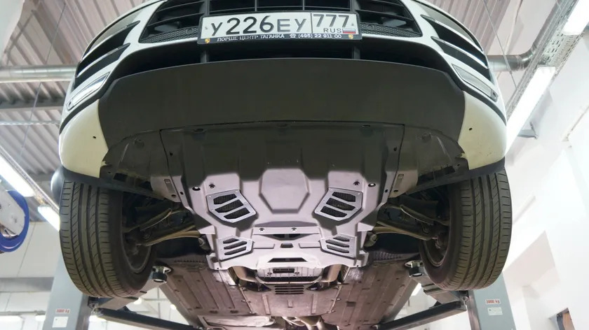 Защита композитная АВС-Дизайн для картера и КПП Porsche Macan V-3.0 (S), V-2.0 АКПП, 4WD 2014-2022 фото 7