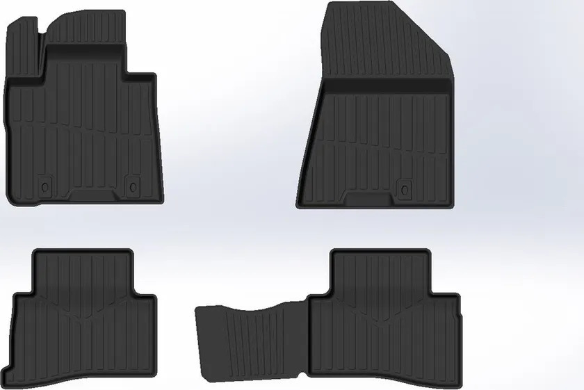 Коврик SRTK 3D PREMIUM для салона Kia Sportage IV 2016-2022 Черный фото 3