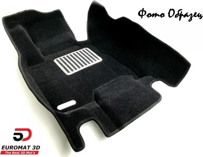Коврики текстильные Euromat 3D 5D с высокими бортами для салона Audi A3 2013-2022 Черные