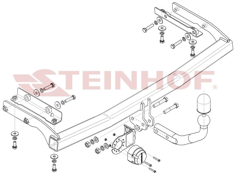 Фаркоп Steinhof для Nissan Note E11 (Mk.I) 2006-2014 шар А