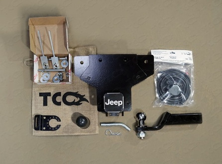 Фаркоп оцинкованный ТСС для Jeep Wrangler JL (Mk.IV) 2018- шар Е фото 4